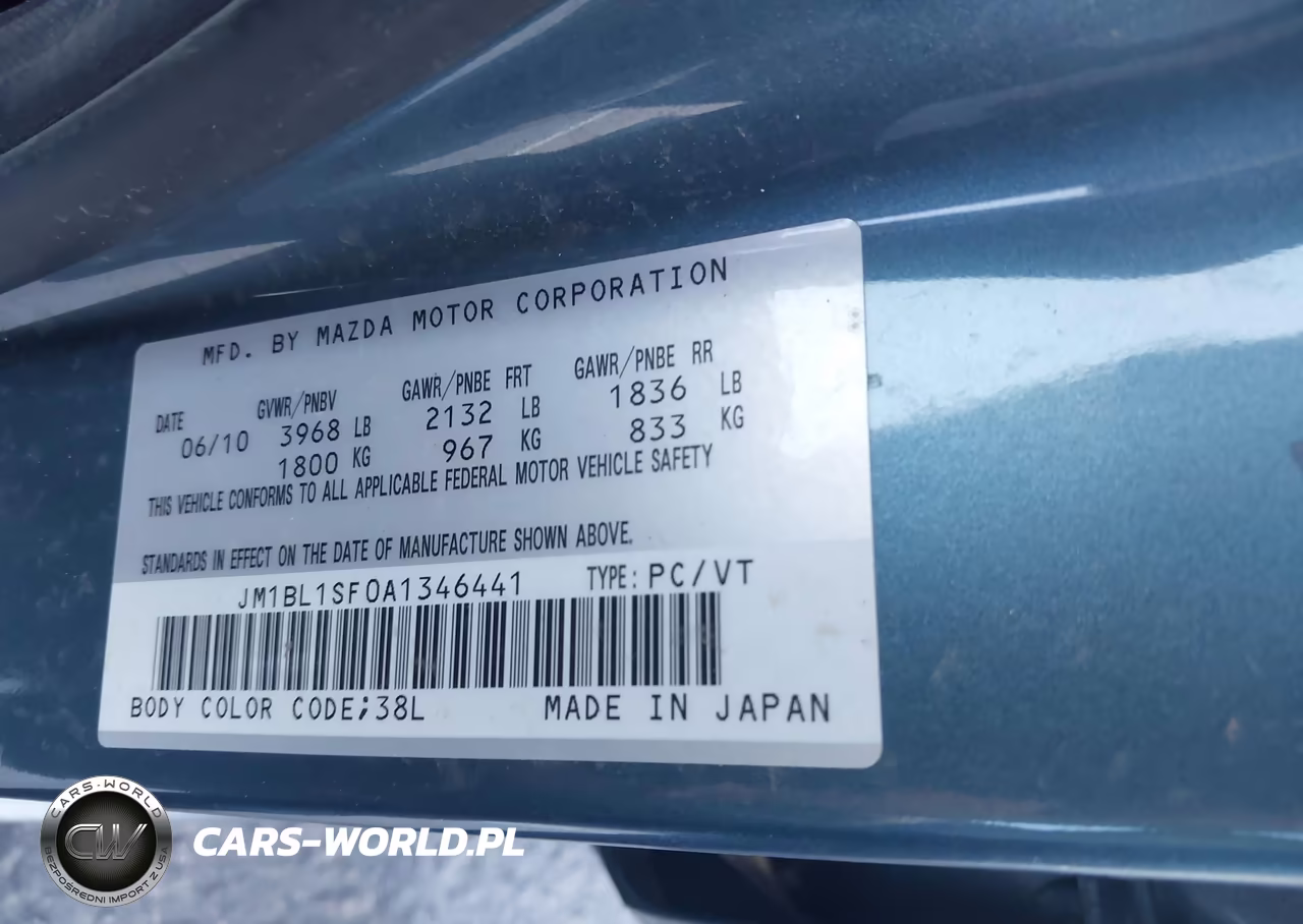 2010 Mazda Mazda3 I Sport-I Sv-I Touring VIN:JM1BL1SF0A1346441 - 9