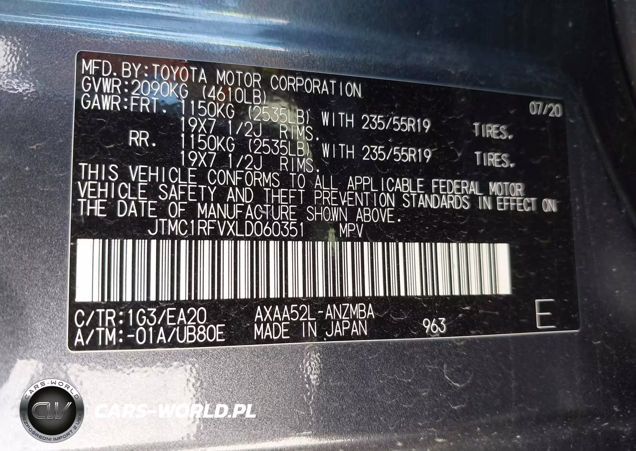 2020 Toyota Rav4 Xle Premium VIN:JTMC1RFVXLD060351 - 9