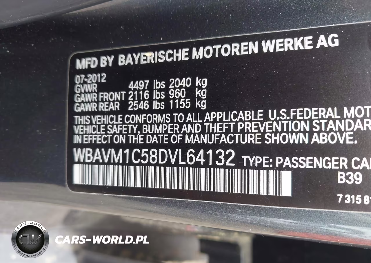 2013 BMW X1 Sdrive28I VIN:WBAVM1C58DVL64132 - 9