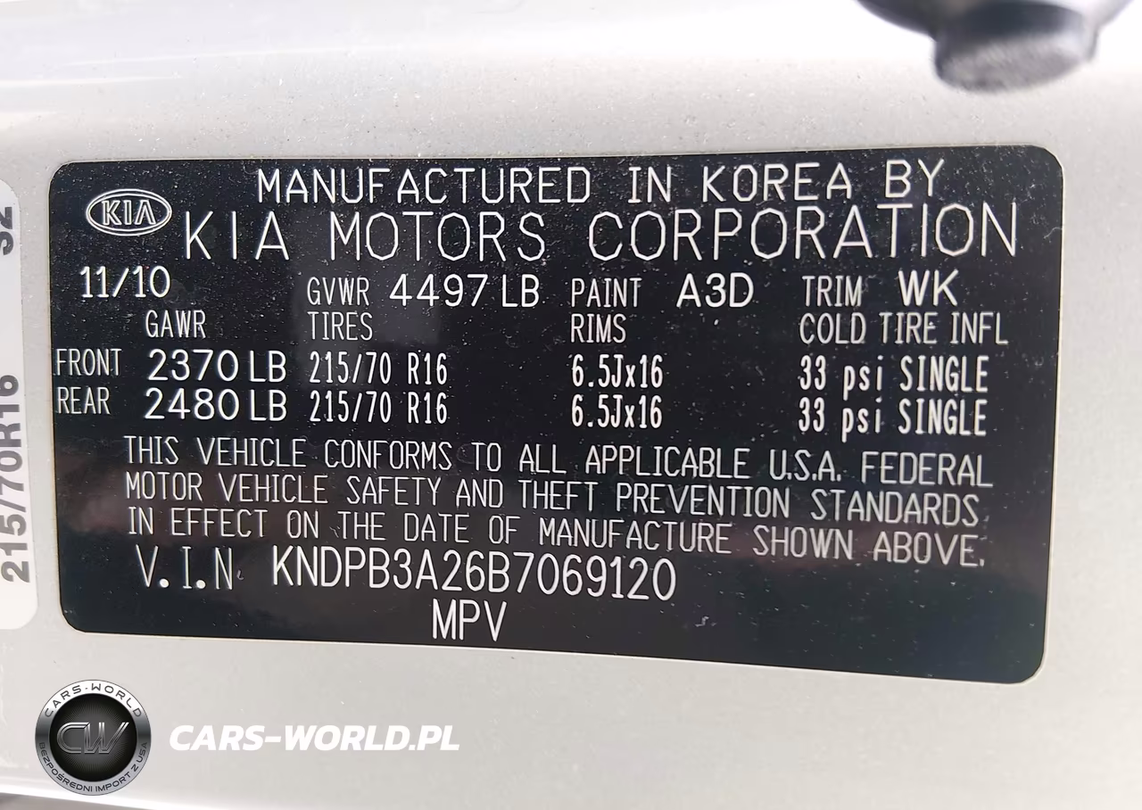 2011 Kia Sportage Lx VIN:KND0B3A26B7069120 - 9