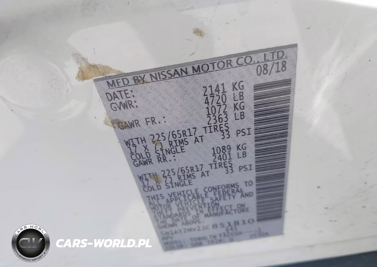 2018 Nissan Rogue Sv VIN:5N1AT2MV2JC851810 - 9