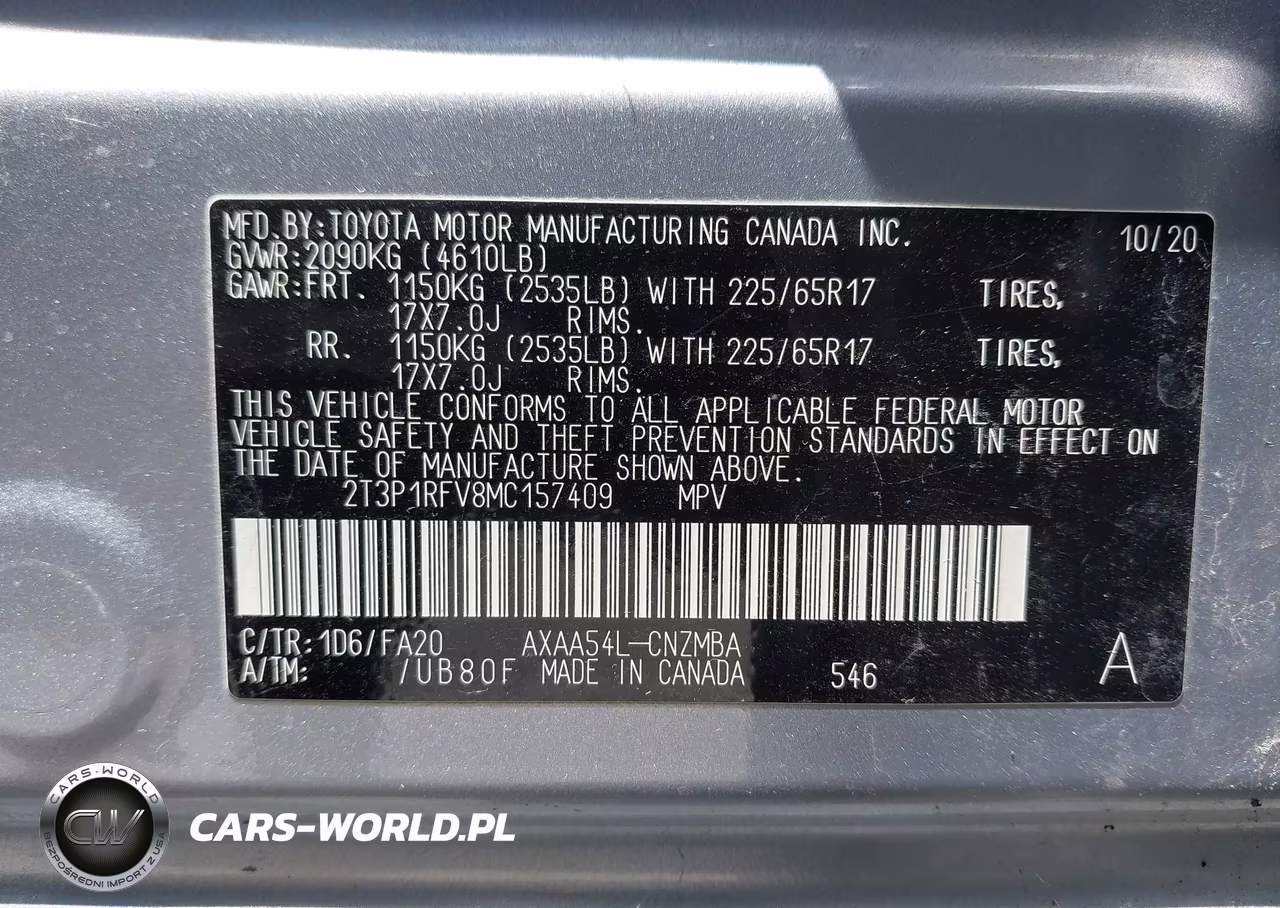 2021 Toyota Rav4 Xle VIN:2T3P1RFV8MC157409 - 9