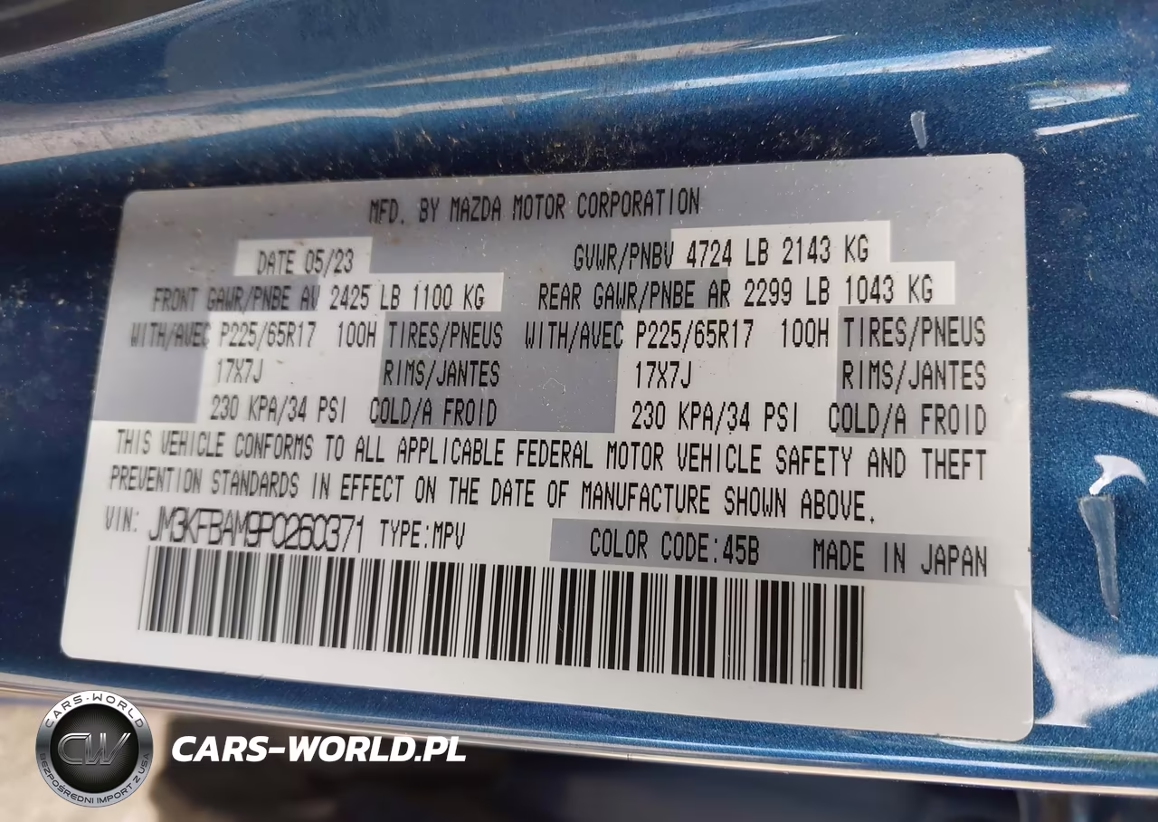 2023 Mazda Cx-5 2.5 S VIN:JM3KFBAM9P0260371 - 9