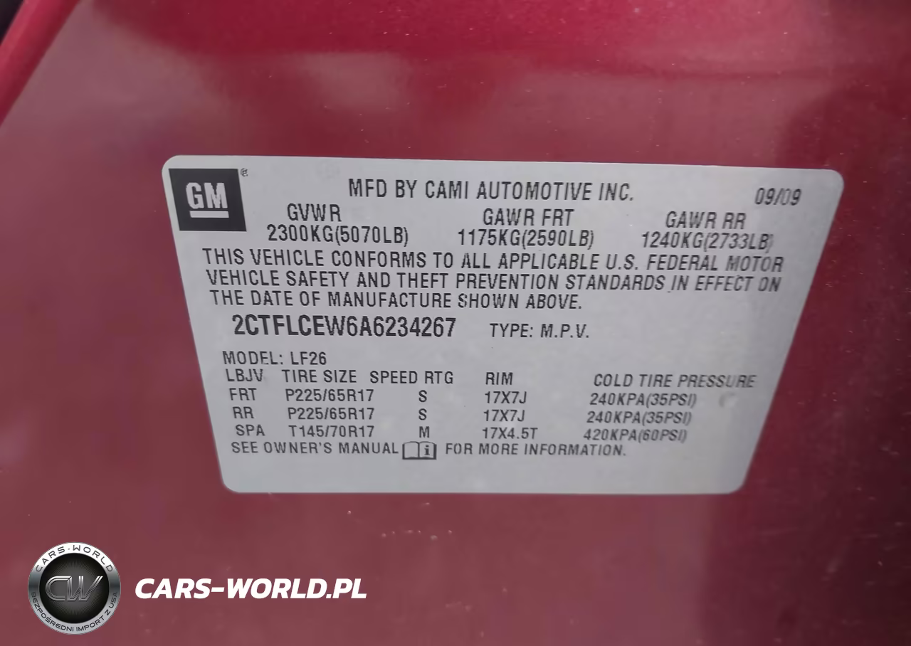 2010 GMC Terrain Sle-1 VIN:2CTFLCEW6A6234267 - 9