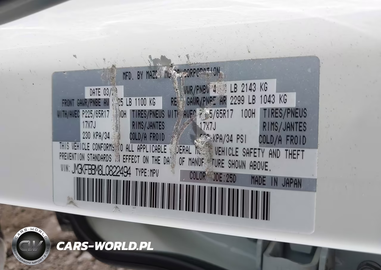 2020 Mazda Cx-5 Sport VIN:JM3KFBBM8L0822494 - 9