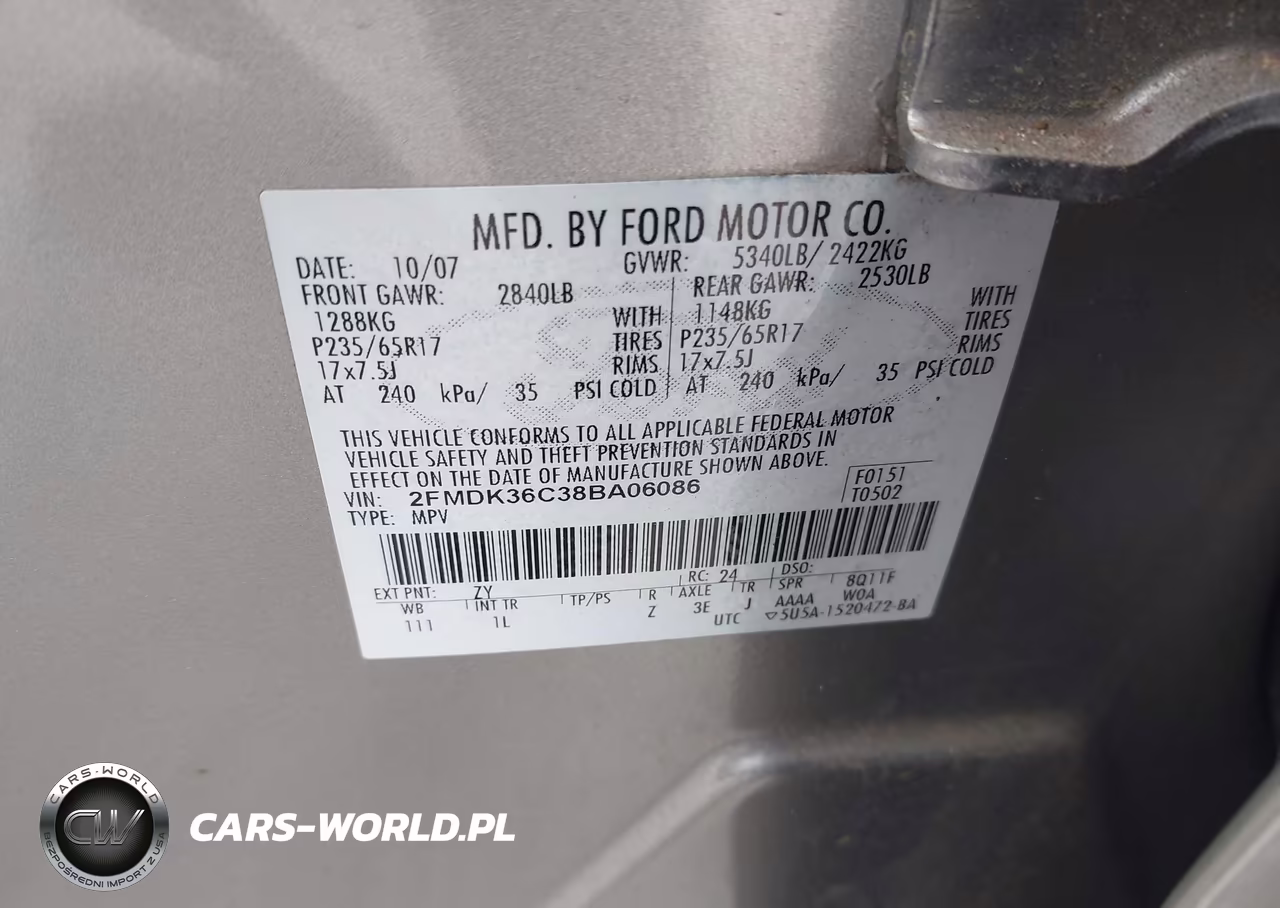 2008 Ford Edge Se VIN:2FMDK36C38BA06086 - 9