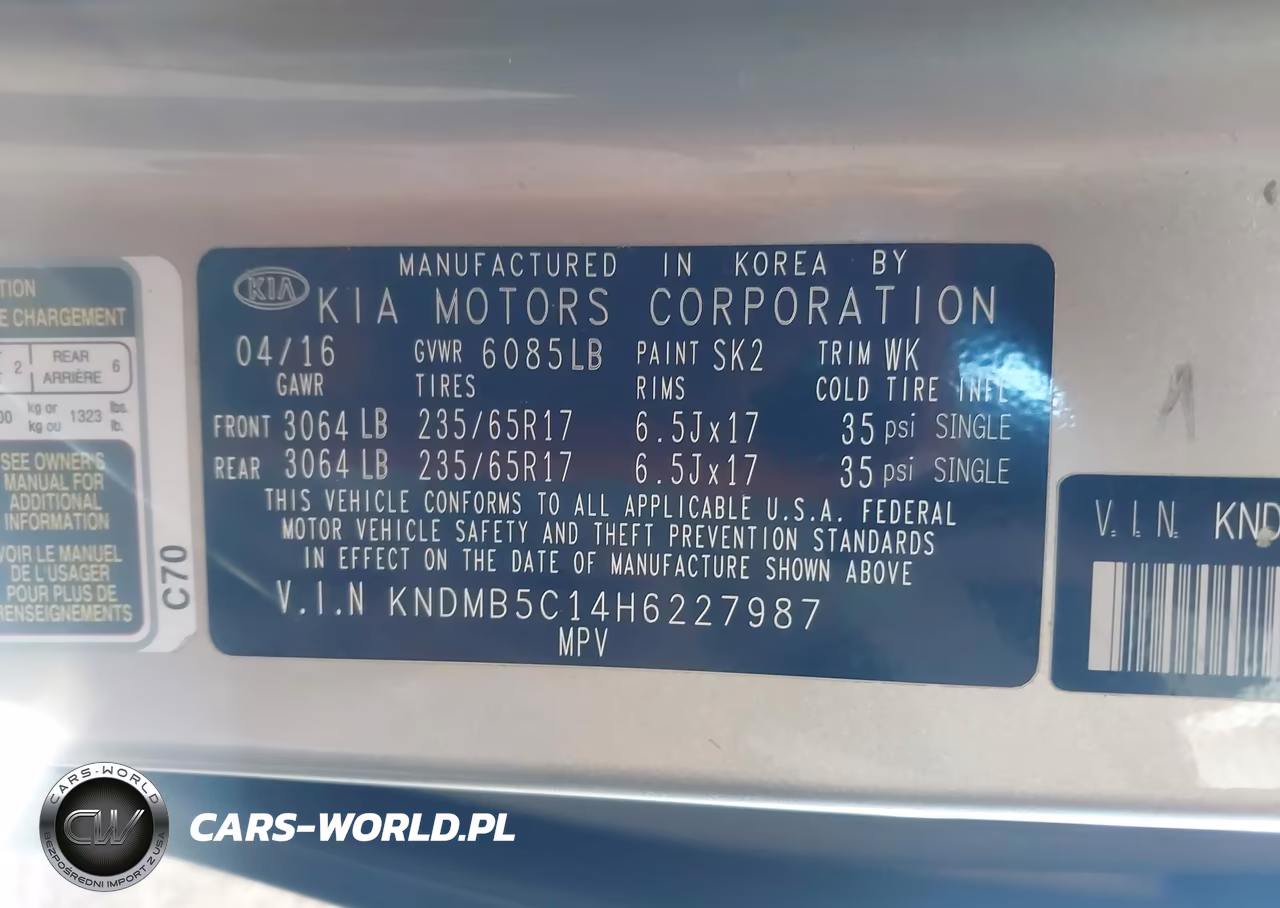 2017 Kia Sedona Lx VIN:KNDMB5C14H6227987 - 9