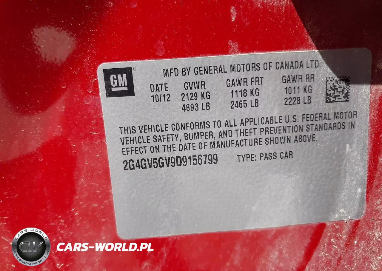 2013 Buick Regal Gs VIN:2G4GV5GV9D9156799 - 9