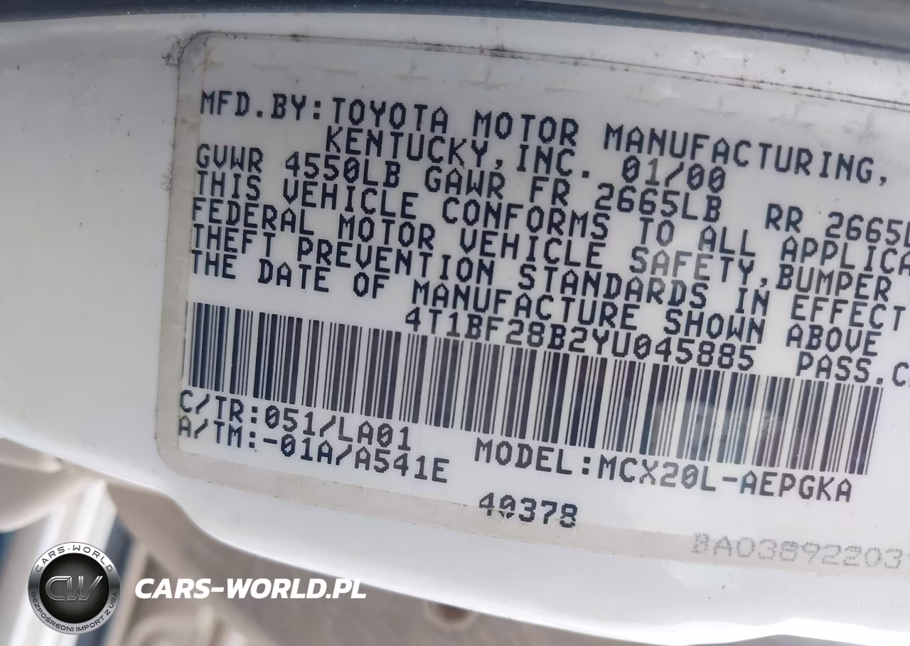 2000 Toyota Avalon Xls VIN:4T1BF28B2YU045885 - 9