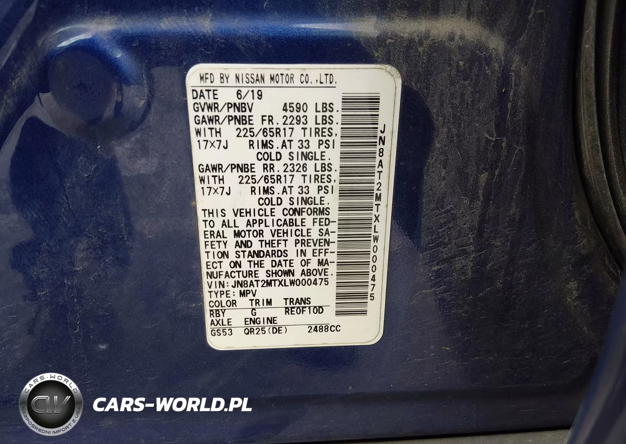 2020 Nissan Rogue Sv Fwd VIN:JN8AT2MTXLW000475 - 9