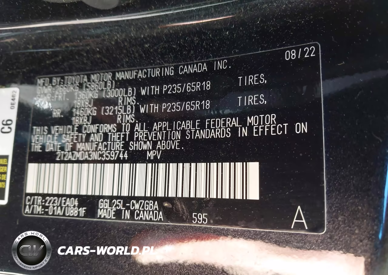 2022 Lexus Rx 350 VIN:2T2AZMDA3NC359744 - 9