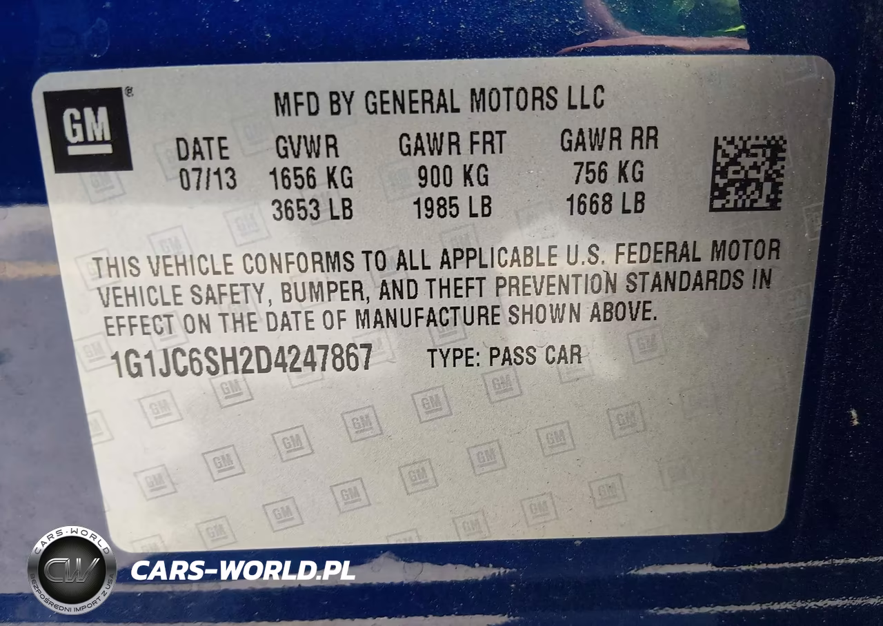2013 Chevrolet Sonic Lt Auto VIN:1G1JC6SH2D4247867 - 9