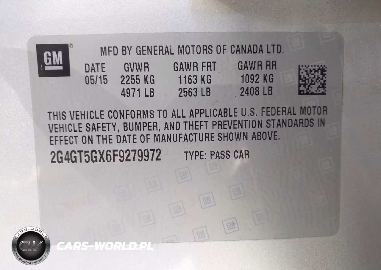 2015 Buick Regal Gs VIN:2G4GT5GX6F9279972 - 9