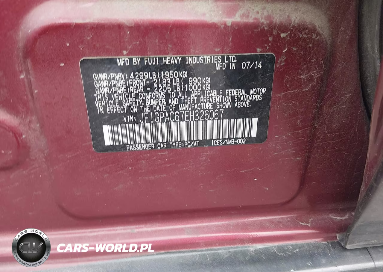 2014 Subaru Impreza 2.0I Premium VIN:JF1GPAC67EH326067 - 9