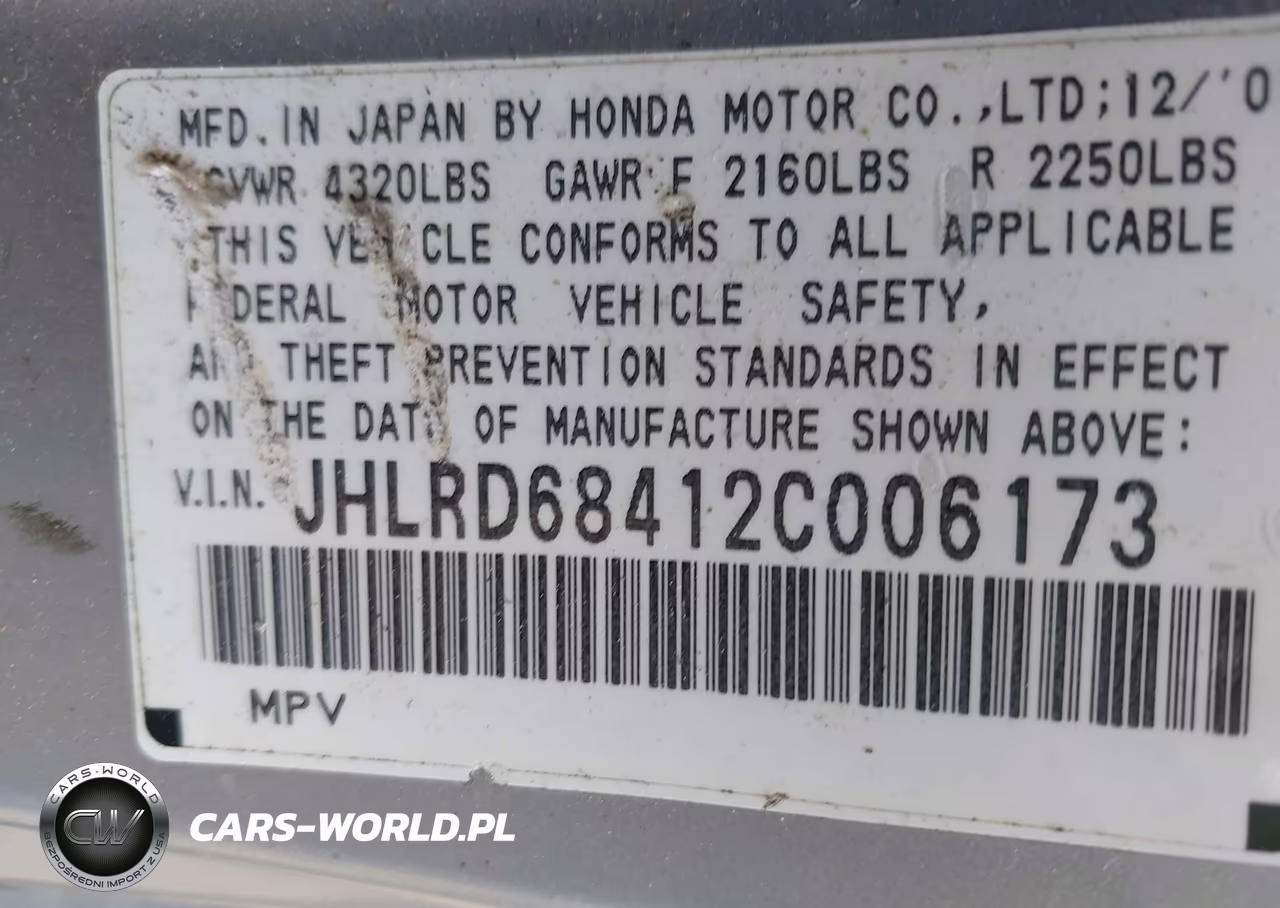 2002 Honda Cr-V Lx VIN:JHLRD68412C006173 - 9