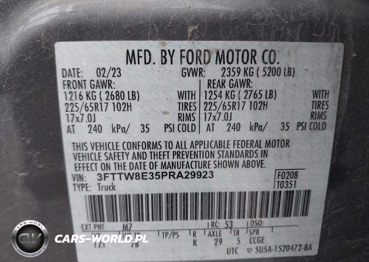 2023 Ford Maverick Xlt VIN:3FTTW8E35PRA29923 - 9