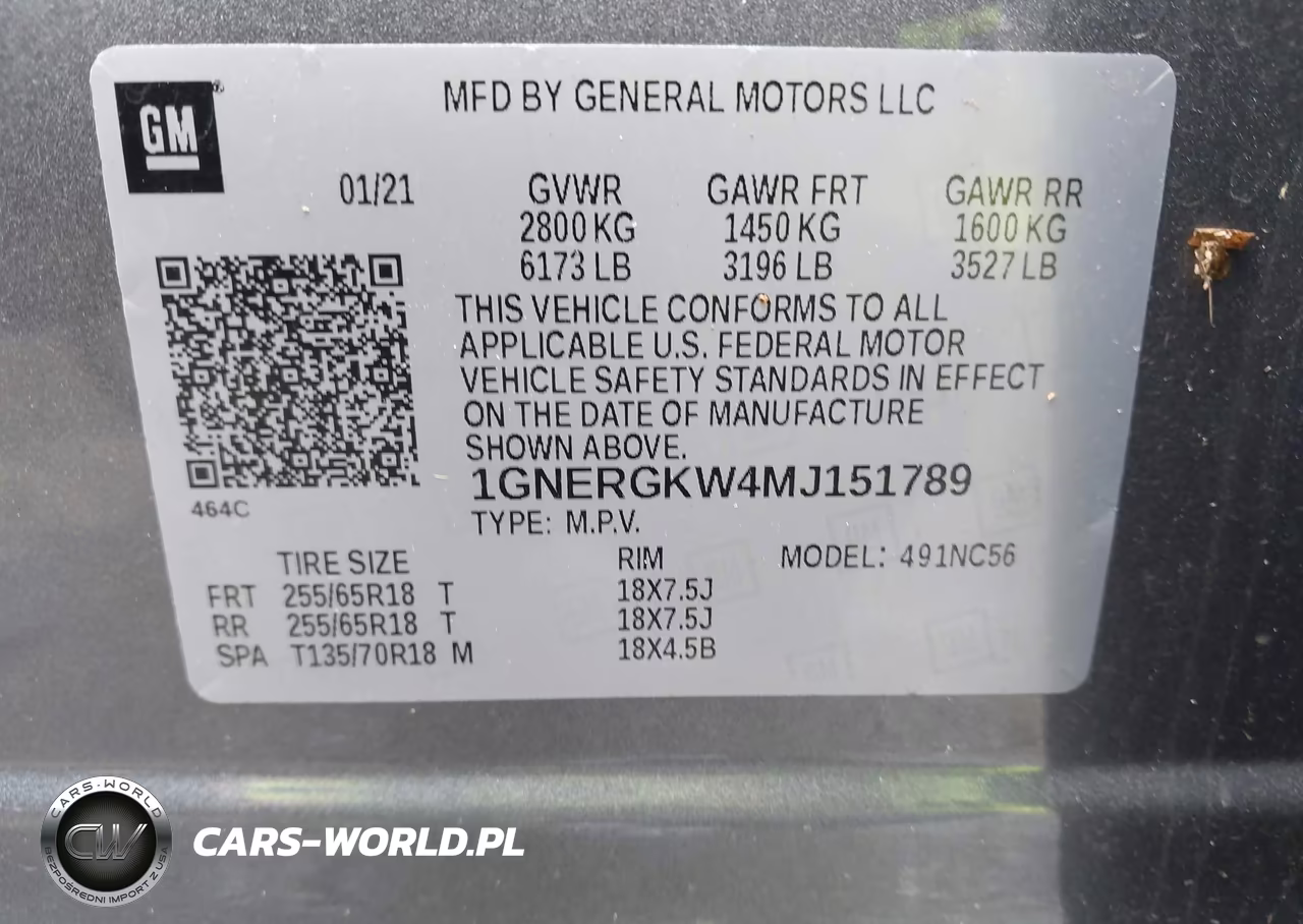 2021 Chevrolet Traverse Fwd Lt Cloth VIN:1GNERGKW4MJ151789 - 9