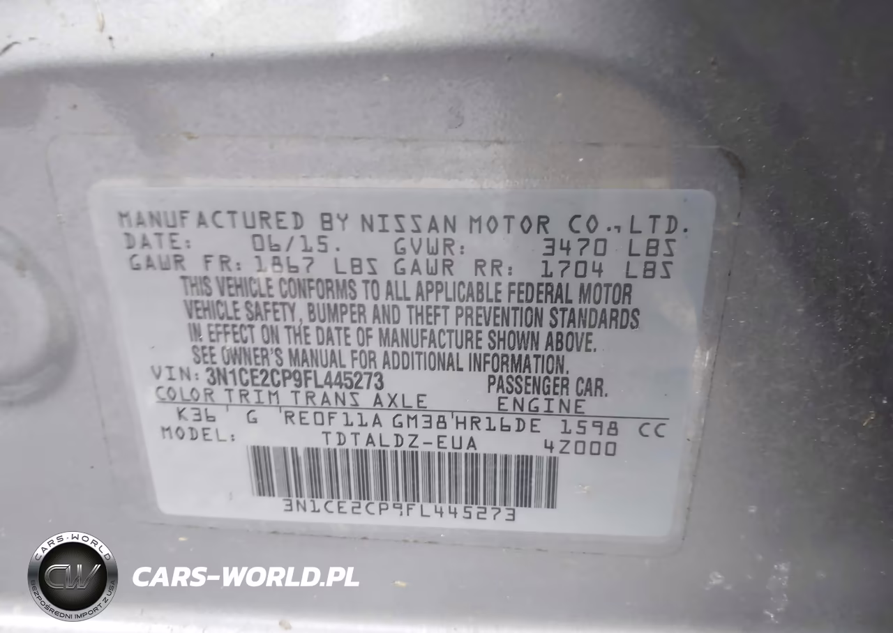 2015 Nissan Versa Note Sv VIN:3N1CE2CP9FL445273 - 9