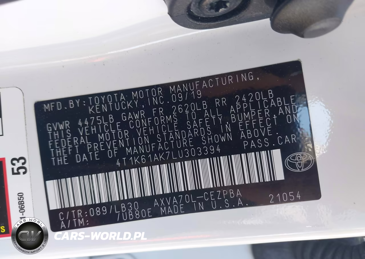 2020 Toyota Camry Xse VIN:4T1K61AK7LU303394 - 9