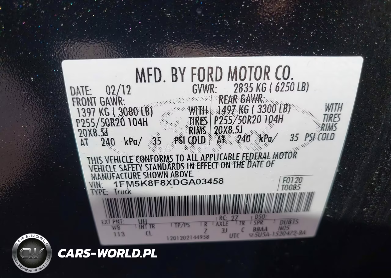 2013 Ford Explorer Limited VIN:1FM5K8F8XDGA03458 - 9