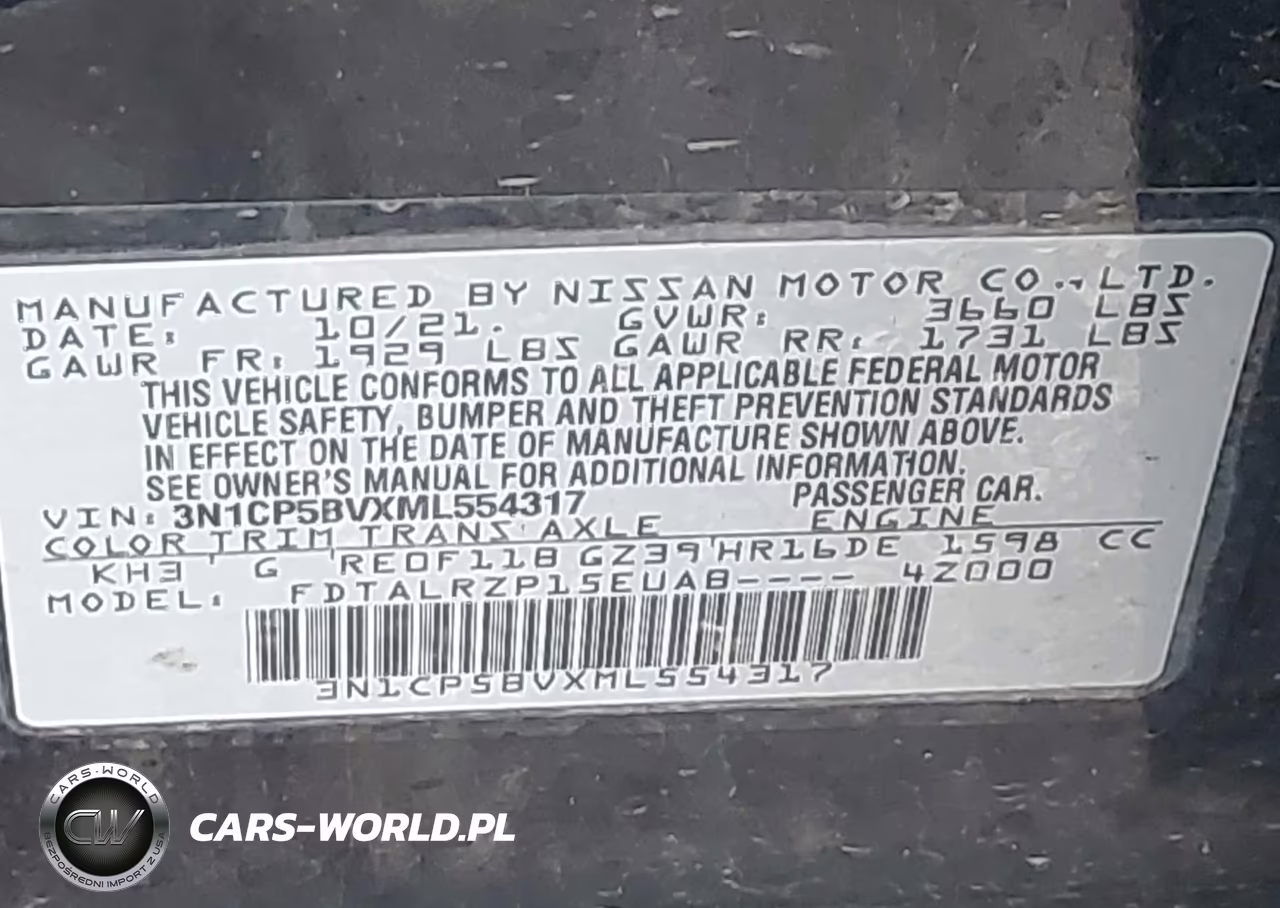 2021 Nissan Kicks S Xtronic Cvt VIN:3N1CP5BVXML554317 - 9