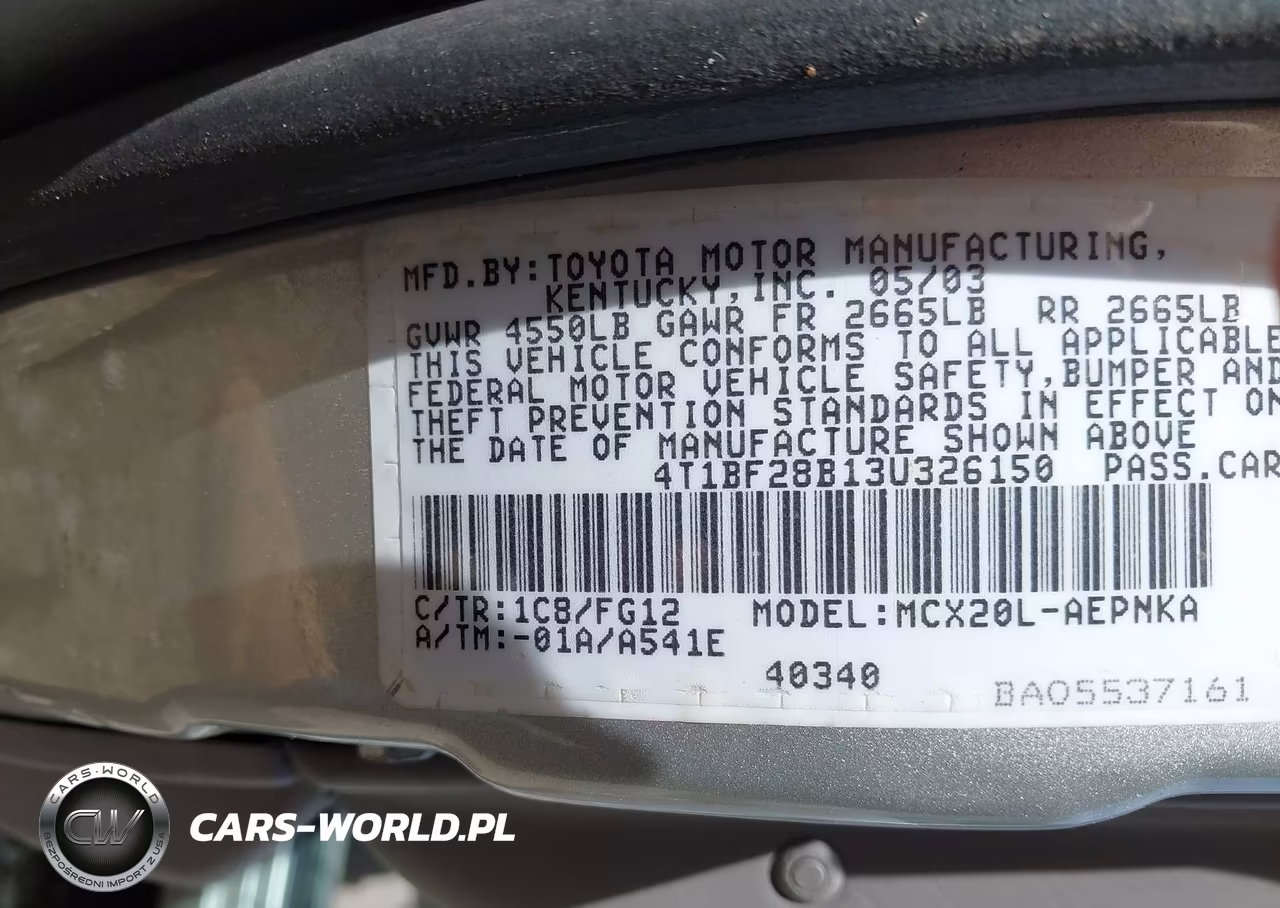 2003 Toyota Avalon Xl VIN:4T1BF28B13U326150 - 9