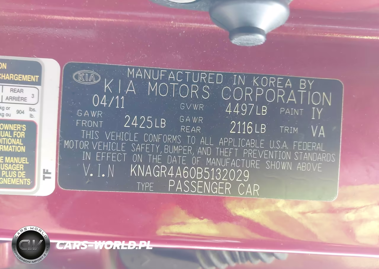 2011 Kia Optima Sx VIN:KNAGR4A60B5132029 - 9