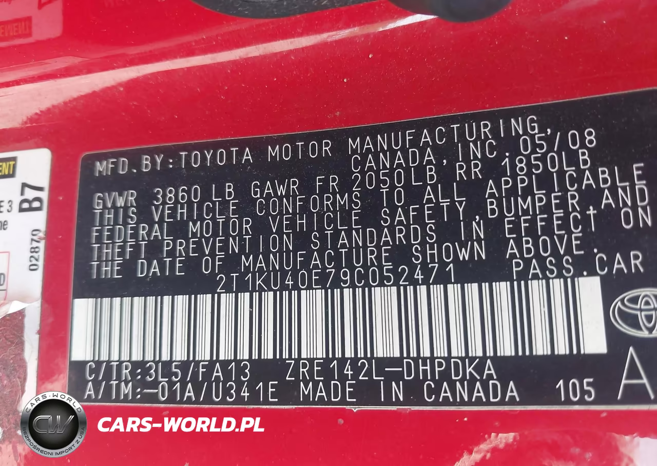 2009 Toyota Corolla Matrix VIN:2T1KU40E79C052471 - 9