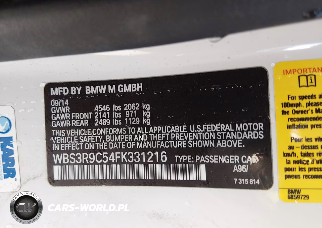 2015 BMW M4 VIN:WBS3R9C54FK331216 - 9