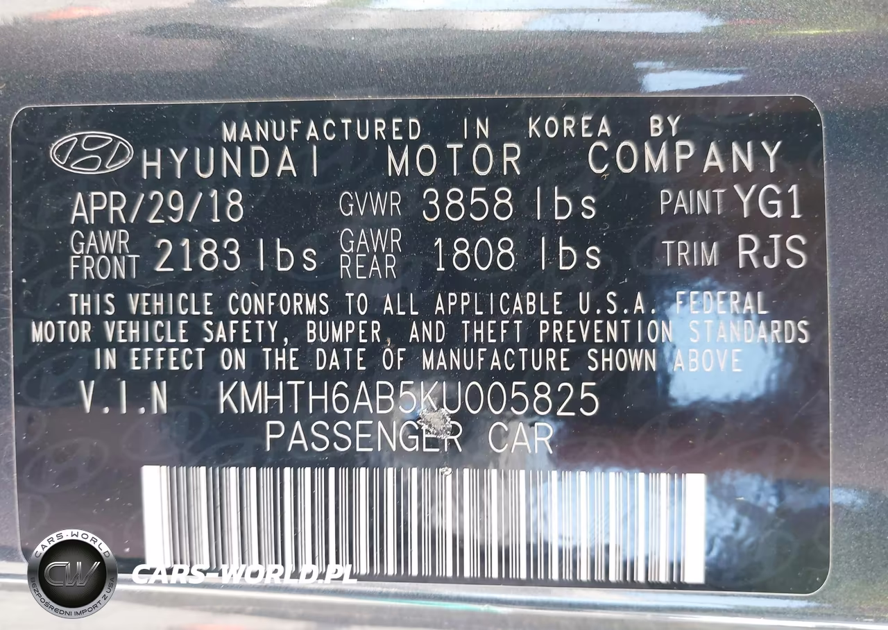 2019 Hyundai Veloster Turbo Ultimate VIN:KMHTH6AB5KU005825 - 9