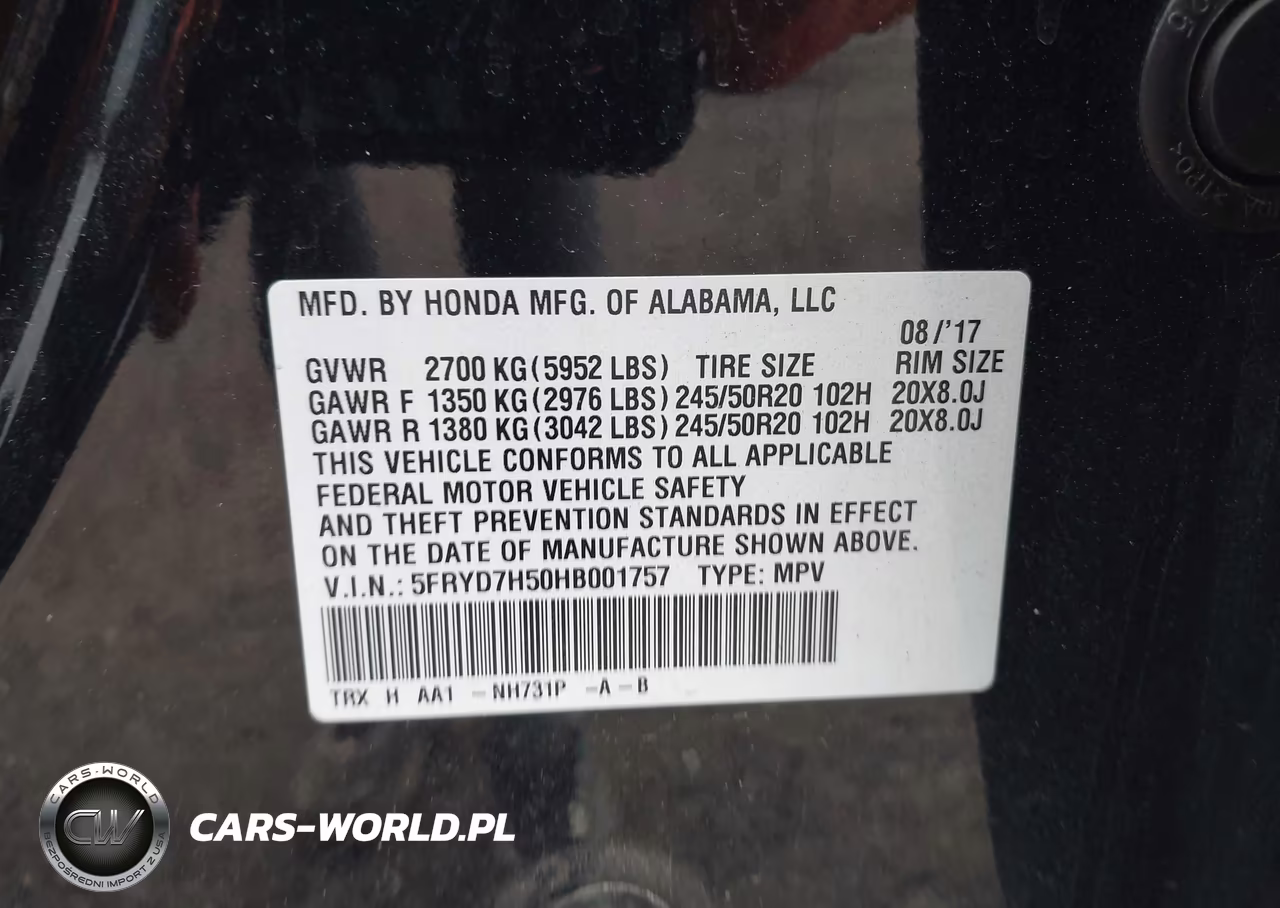 2017 Acura Mdx Sport Hybrid Technology Package VIN:5FRYD7H50HB001757 - 9