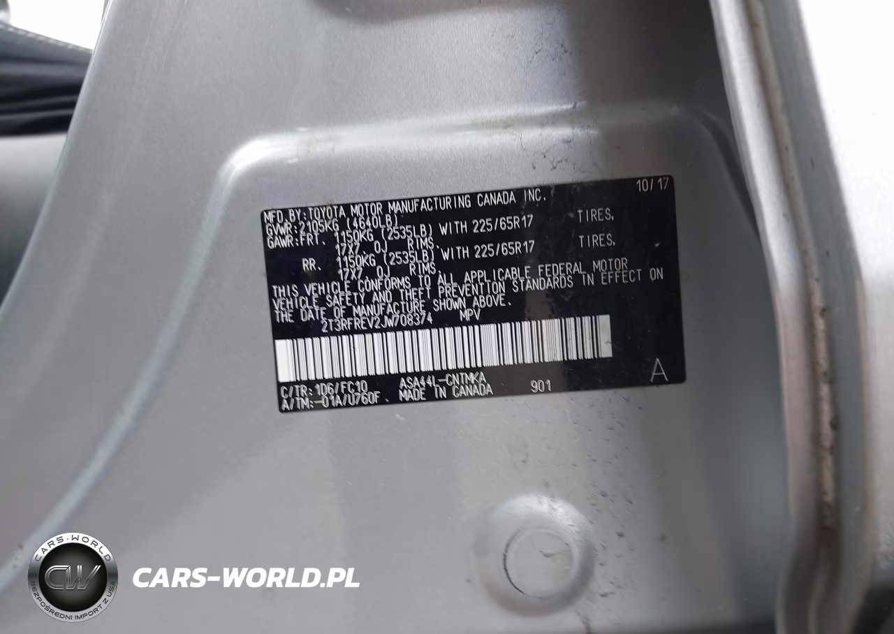 2018 Toyota Rav4 Xle VIN:2T3RFREV2JW708374 - 9