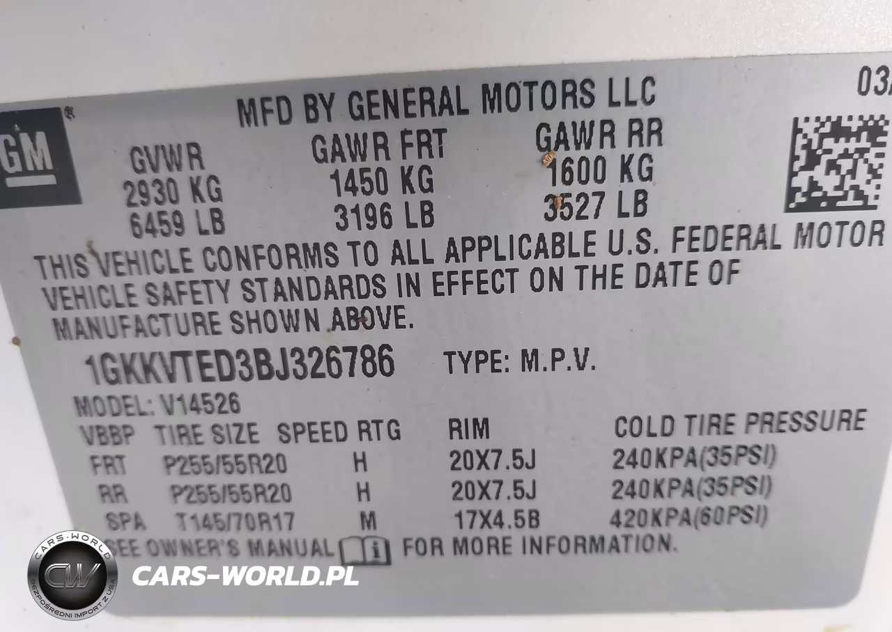2011 GMC Acadia Denali VIN:1GKKVTED3BJ326786 - 9