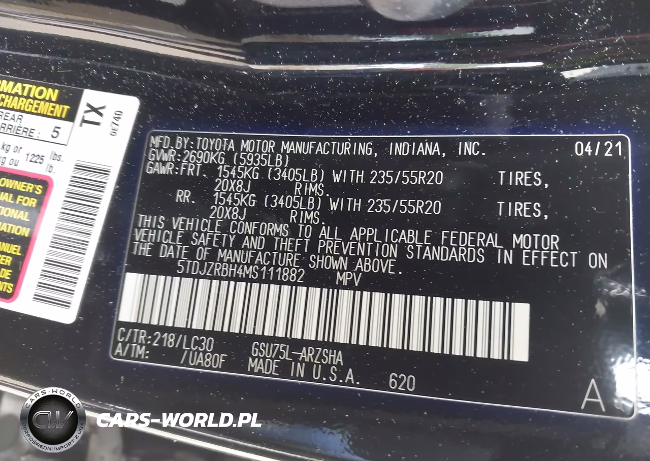 2021 Toyota Highlander Xse VIN:5TDJZRBH4MS111882 - 9