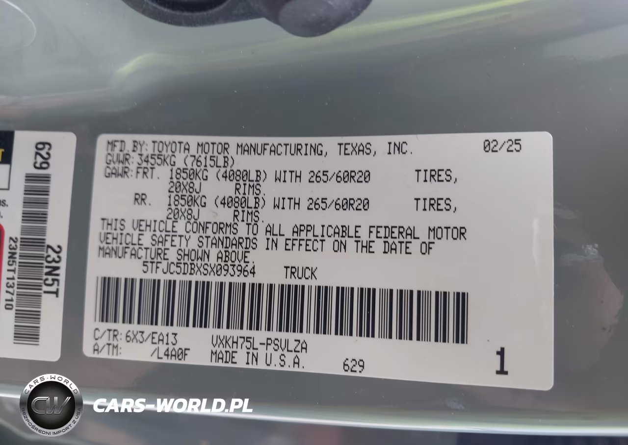 2025 Toyota Tundra Hybrid Limited Crewmax 6.4' Bed VIN:5TFJC5DBXSX093964 - 9