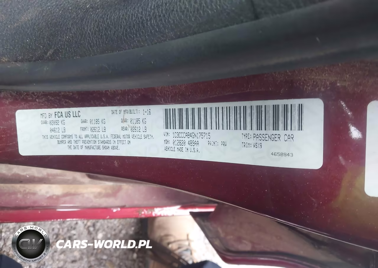 2016 Chrysler 200 Limited VIN:1C3CCCAB4GN175715 - 9
