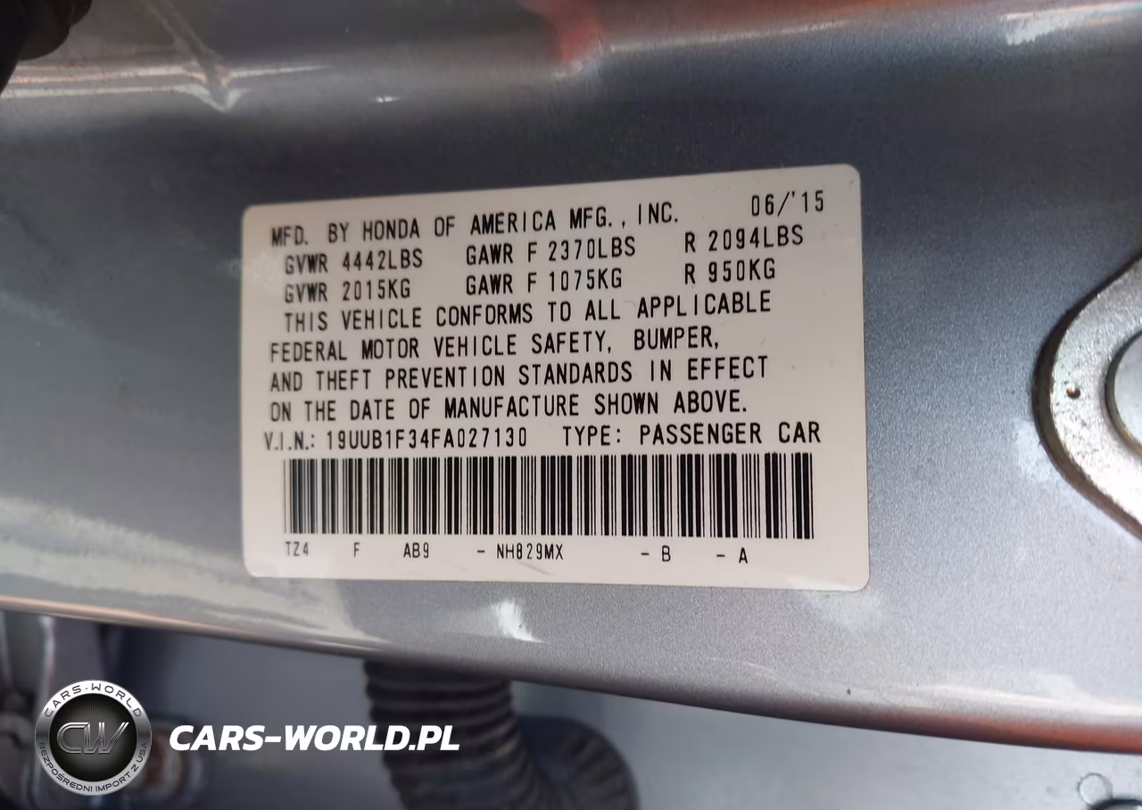 2015 Acura Tlx VIN:19UUB1F34FA027130 - 9