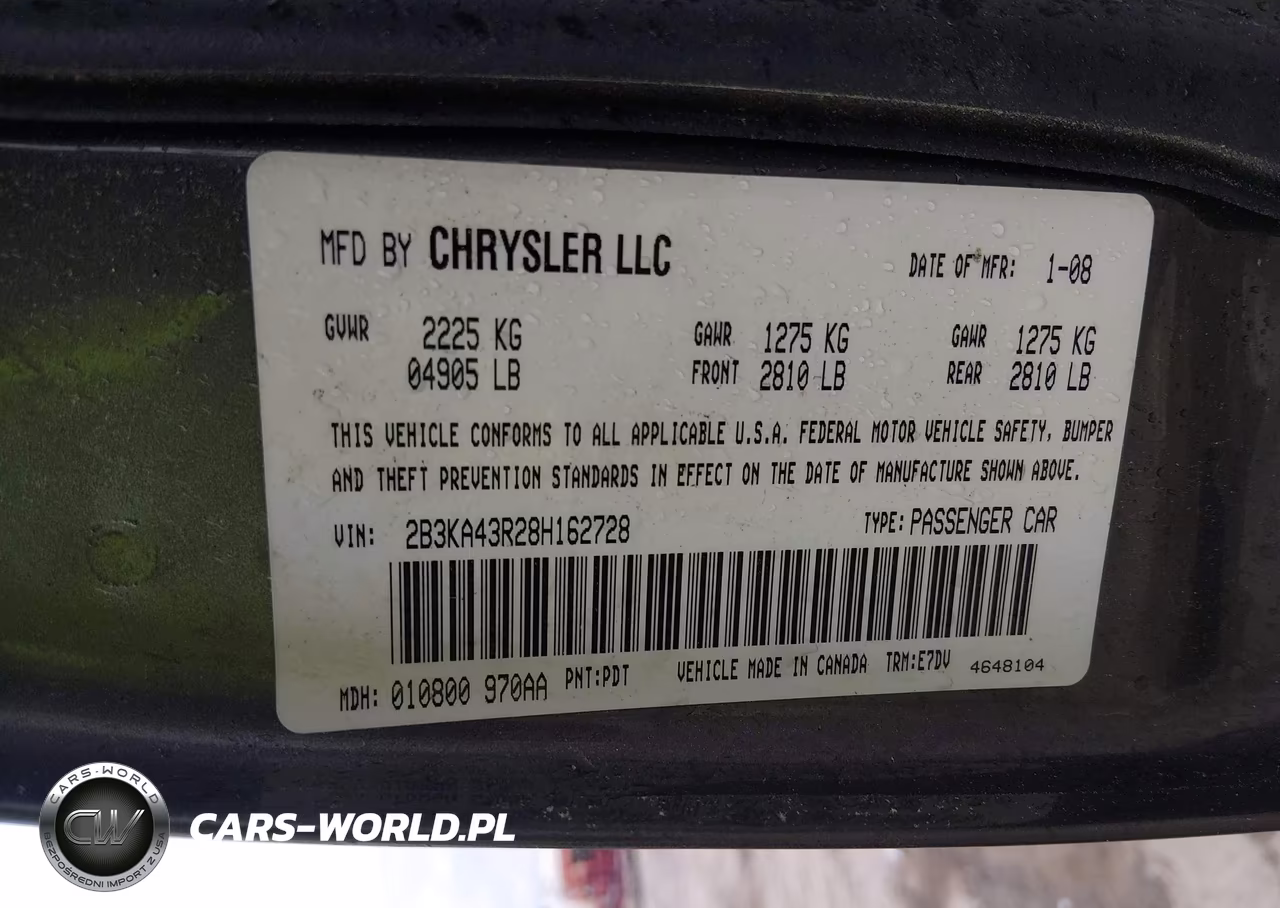 2008 Dodge Charger VIN:2B3KA43R28H162728 - 9