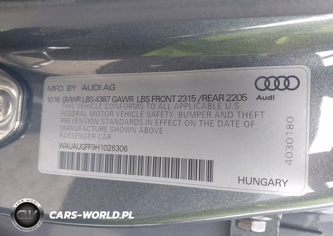 2017 Audi A3 2.0T Premium VIN:WAUAUGFF9H1026306 - 9