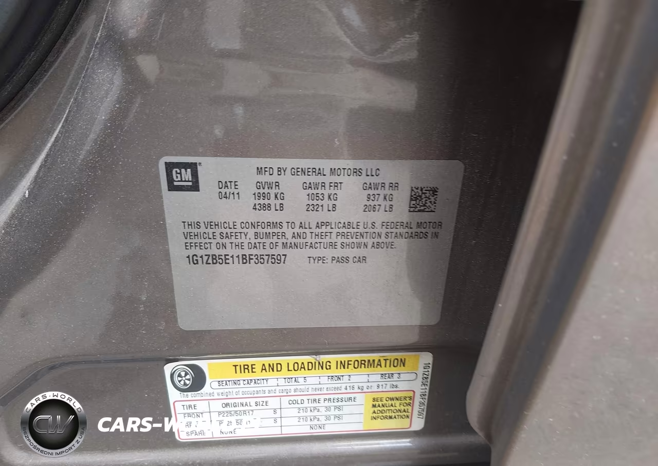 2011 Chevrolet Malibu Ls VIN:1G1ZB5E11BF357597 - 9