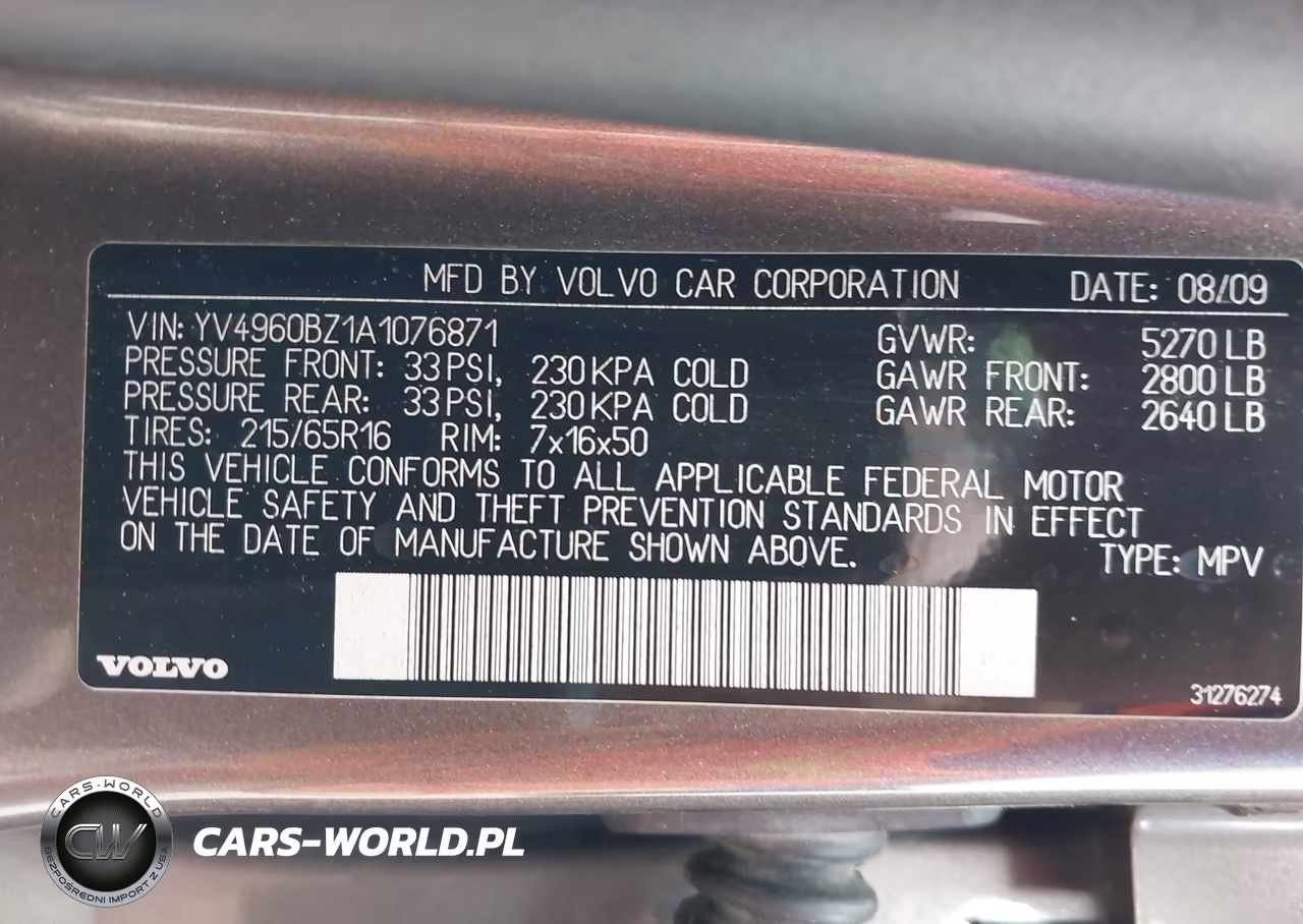 2010 Volvo Xc70 3.2 VIN:YV4960BZ1A1076871 - 9