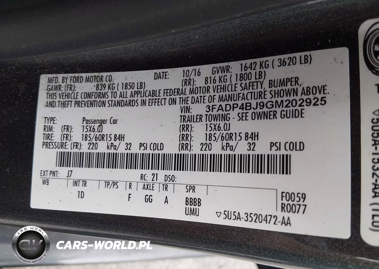2016 Ford Fiesta Se VIN:3FADP4BJ9GM202925 - 9