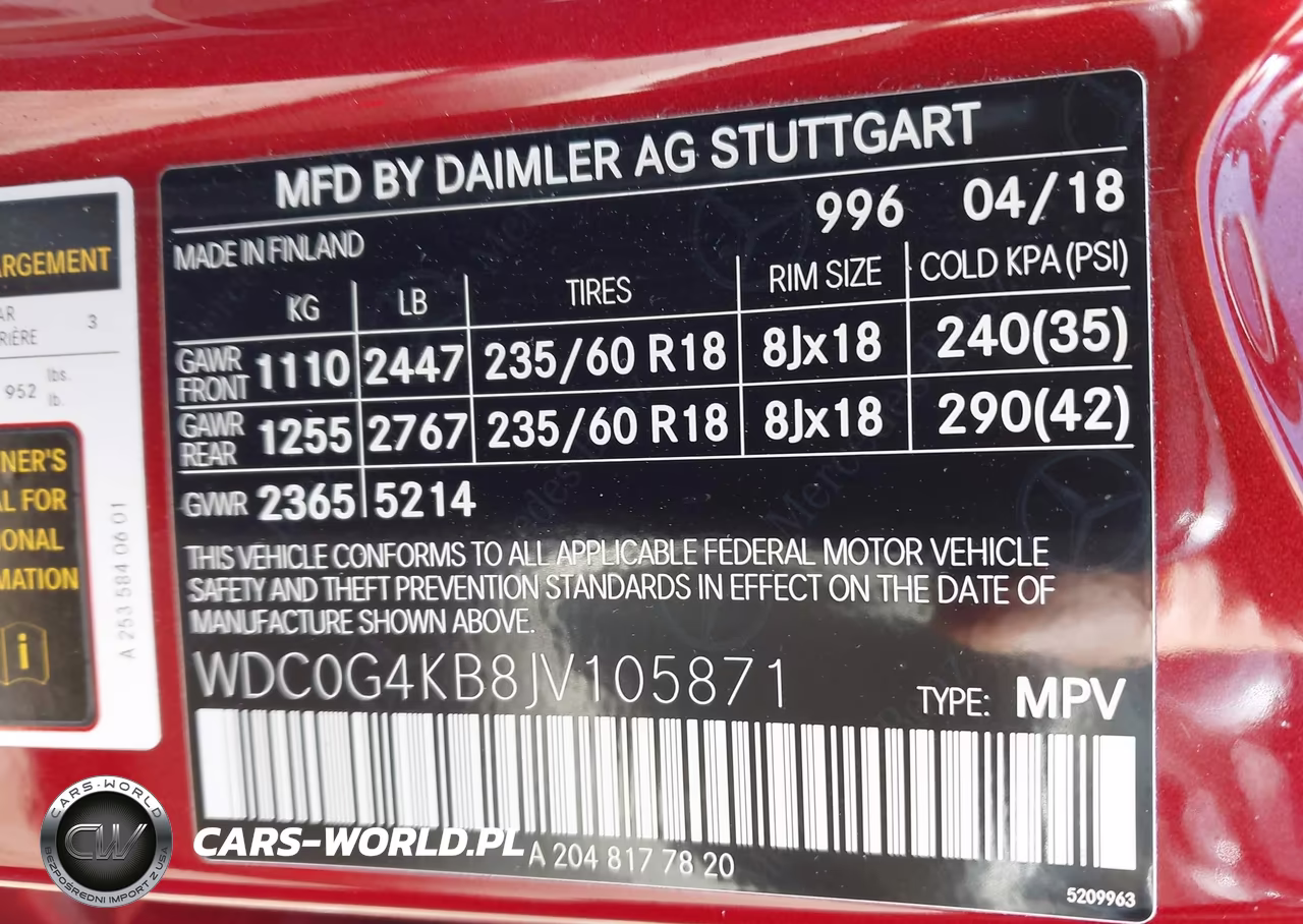2018 Mercedes-Benz Glc 300 4Matic VIN:WDC0G4KB8JV105871 - 9