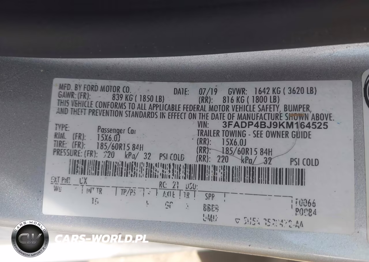 2019 Ford Fiesta Se VIN:3FADP4BJ9KM164525 - 9
