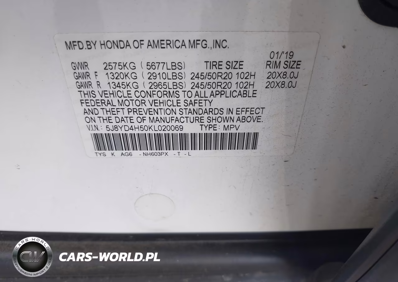 2019 Acura Mdx Tech Pkg VIN:5J8YD4H50KL020069 - 9