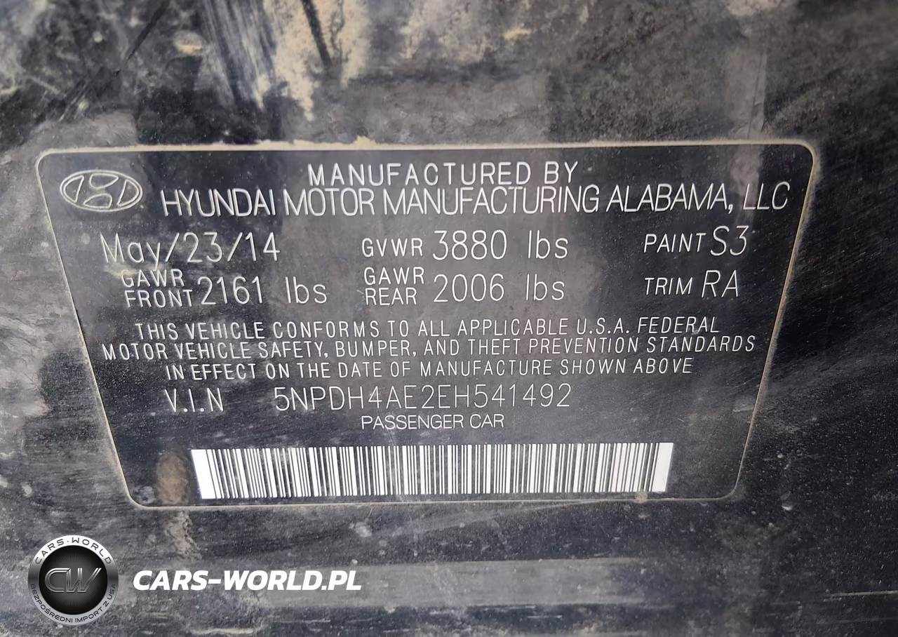 2014 Hyundai Elantra Se VIN:5NPDH4AE2EH541492 - 9