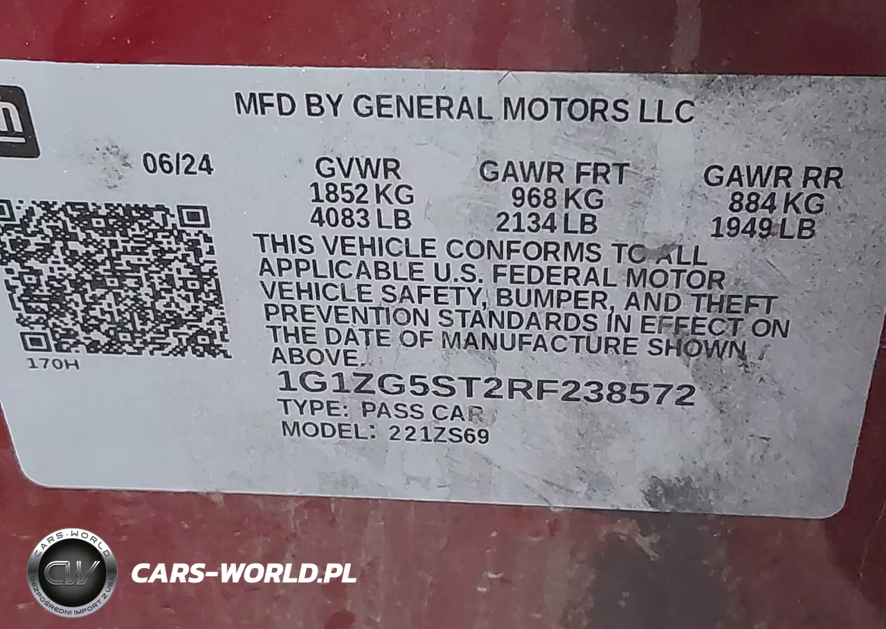 2024 Chevrolet Malibu Fwd Rs VIN:1G1ZG5ST2RF238572 - 9