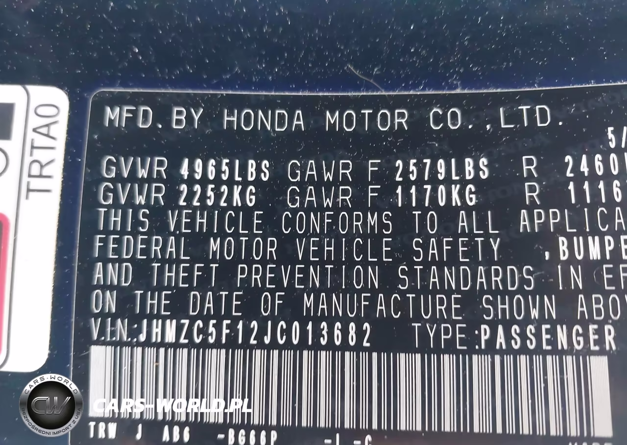 2018 Honda Clarity Plug-In Hybrid VIN:JHMZC5F12JC013682 - 9