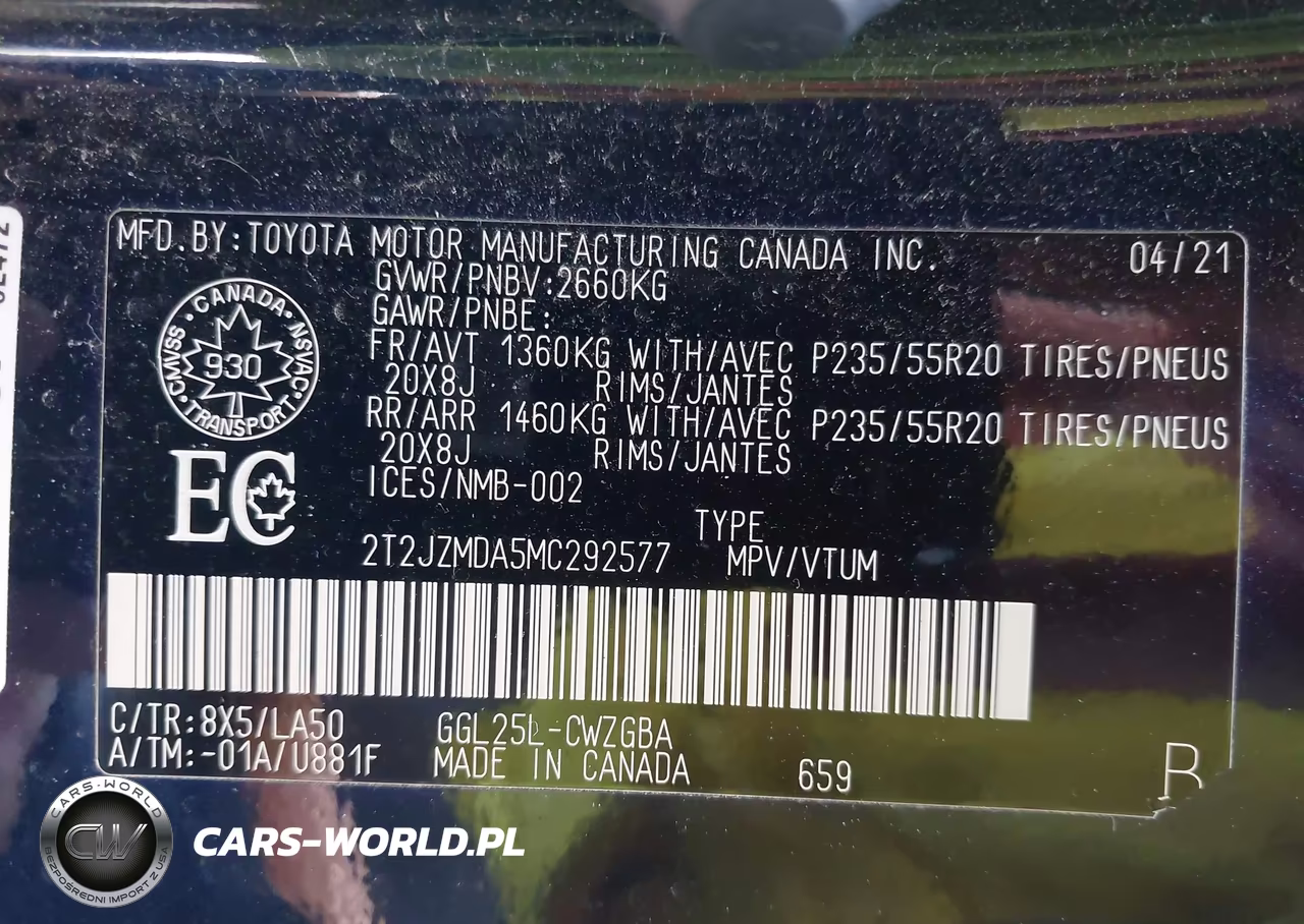 2021 Lexus Rx 350 VIN:2T2JZMDA5MC292577 - 9