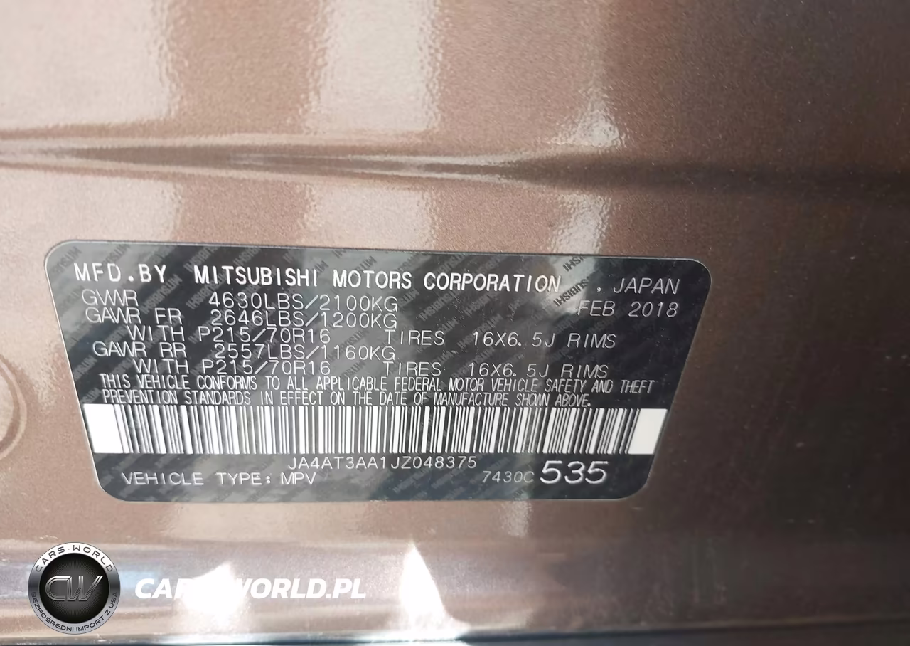 2018 Mitsubishi Eclipse Cross Es VIN:JA4AT3AA1JZ048375 - 9